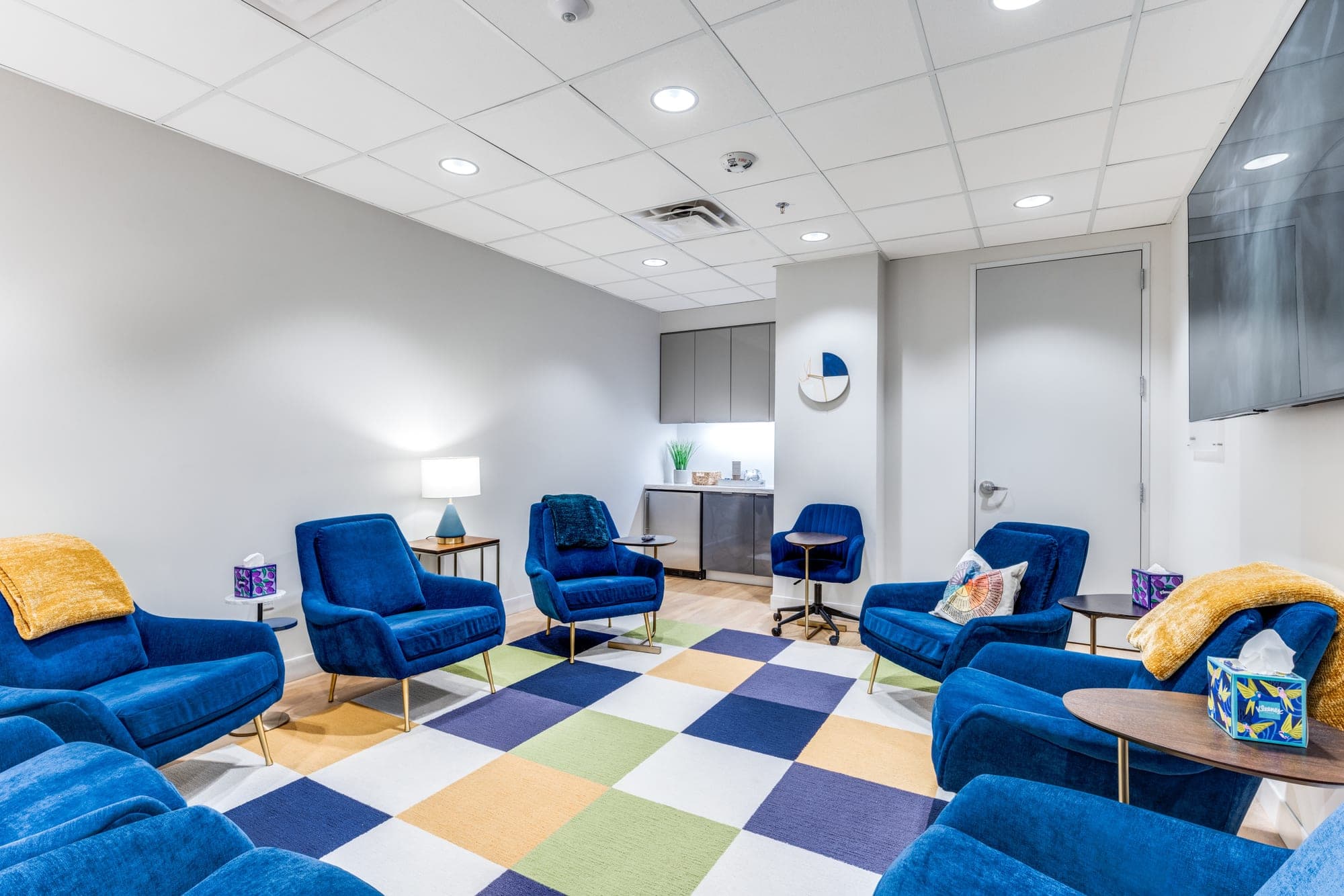 A warm, welcoming room used for parenting support sessions